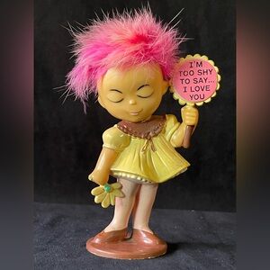 Vintage Russ Berries It's Berries figurine collectible pink hair 1970s too shy